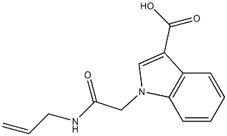 1-[(prop-2-en-1-ylcarbamoyl)methyl]-1H-indole-3-carboxylic acid Struktur