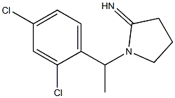 1-[1-(2,4-dichlorophenyl)ethyl]pyrrolidin-2-imine Struktur