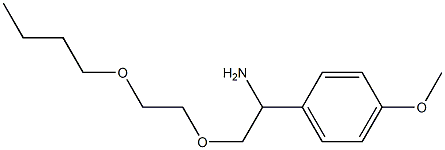 1-[1-amino-2-(2-butoxyethoxy)ethyl]-4-methoxybenzene Struktur