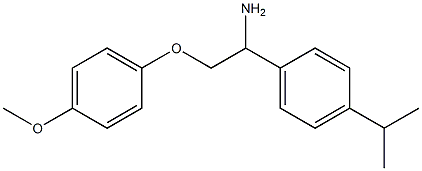 1-[1-amino-2-(4-methoxyphenoxy)ethyl]-4-(propan-2-yl)benzene Struktur