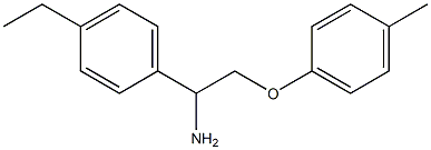 1-[1-amino-2-(4-methylphenoxy)ethyl]-4-ethylbenzene Struktur