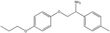 1-[1-amino-2-(4-propoxyphenoxy)ethyl]-4-methylbenzene Struktur