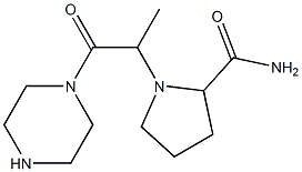 1-[1-oxo-1-(piperazin-1-yl)propan-2-yl]pyrrolidine-2-carboxamide Struktur