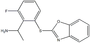 1-[2-(1,3-benzoxazol-2-ylsulfanyl)-6-fluorophenyl]ethan-1-amine Struktur