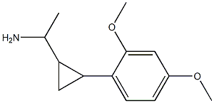 1-[2-(2,4-dimethoxyphenyl)cyclopropyl]ethan-1-amine Struktur