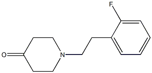 1-[2-(2-fluorophenyl)ethyl]piperidin-4-one Struktur