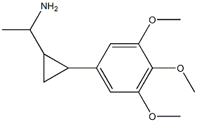 1-[2-(3,4,5-trimethoxyphenyl)cyclopropyl]ethan-1-amine Struktur