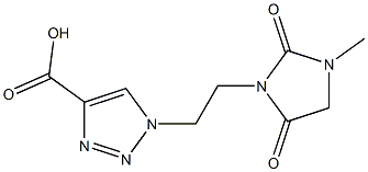 1-[2-(3-methyl-2,5-dioxoimidazolidin-1-yl)ethyl]-1H-1,2,3-triazole-4-carboxylic acid Struktur