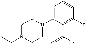 1-[2-(4-ethylpiperazin-1-yl)-6-fluorophenyl]ethan-1-one Struktur