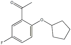 1-[2-(cyclopentyloxy)-5-fluorophenyl]ethan-1-one Struktur