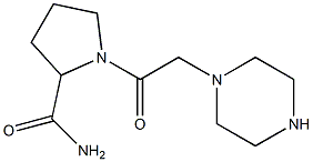 1-[2-(piperazin-1-yl)acetyl]pyrrolidine-2-carboxamide Struktur