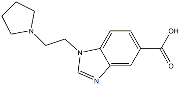 1-[2-(pyrrolidin-1-yl)ethyl]-1H-1,3-benzodiazole-5-carboxylic acid Struktur