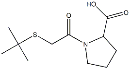 1-[2-(tert-butylsulfanyl)acetyl]pyrrolidine-2-carboxylic acid Struktur