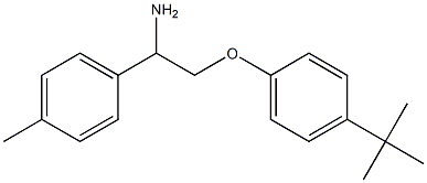 1-[2-amino-2-(4-methylphenyl)ethoxy]-4-tert-butylbenzene Struktur