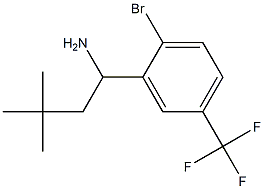 1-[2-bromo-5-(trifluoromethyl)phenyl]-3,3-dimethylbutan-1-amine Struktur