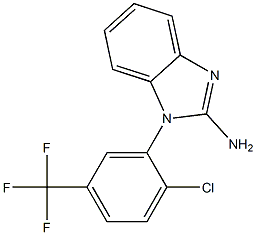 1-[2-chloro-5-(trifluoromethyl)phenyl]-1H-1,3-benzodiazol-2-amine Struktur