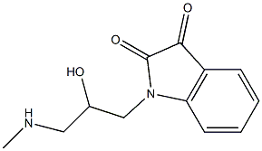 1-[2-hydroxy-3-(methylamino)propyl]-2,3-dihydro-1H-indole-2,3-dione Struktur