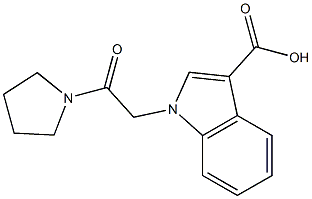 1-[2-oxo-2-(pyrrolidin-1-yl)ethyl]-1H-indole-3-carboxylic acid Struktur