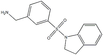 1-[3-(2,3-dihydro-1H-indol-1-ylsulfonyl)phenyl]methanamine Struktur