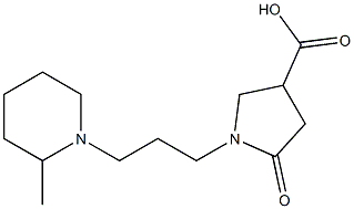 1-[3-(2-methylpiperidin-1-yl)propyl]-5-oxopyrrolidine-3-carboxylic acid Struktur