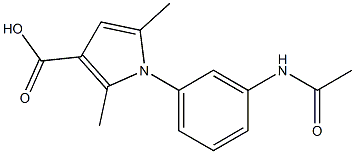 1-[3-(acetylamino)phenyl]-2,5-dimethyl-1H-pyrrole-3-carboxylic acid Struktur