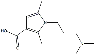 1-[3-(dimethylamino)propyl]-2,5-dimethyl-1H-pyrrole-3-carboxylic acid Struktur