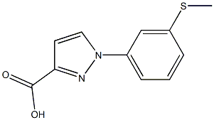 1-[3-(methylsulfanyl)phenyl]-1H-pyrazole-3-carboxylic acid Struktur