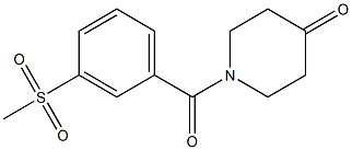 1-[3-(methylsulfonyl)benzoyl]piperidin-4-one Struktur