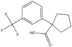 1-[3-(trifluoromethyl)phenyl]cyclopentane-1-carboxylic acid Struktur