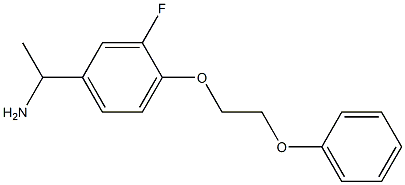 1-[3-fluoro-4-(2-phenoxyethoxy)phenyl]ethan-1-amine Struktur