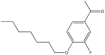 1-[3-fluoro-4-(heptyloxy)phenyl]ethan-1-one Struktur