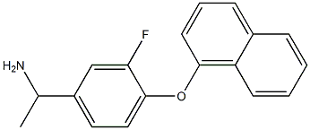 1-[3-fluoro-4-(naphthalen-1-yloxy)phenyl]ethan-1-amine Struktur