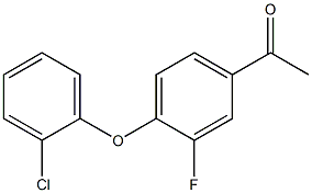 1-[4-(2-chlorophenoxy)-3-fluorophenyl]ethan-1-one Struktur