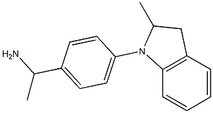 1-[4-(2-methyl-2,3-dihydro-1H-indol-1-yl)phenyl]ethan-1-amine Struktur