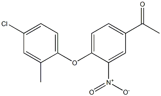 1-[4-(4-chloro-2-methylphenoxy)-3-nitrophenyl]ethan-1-one Struktur