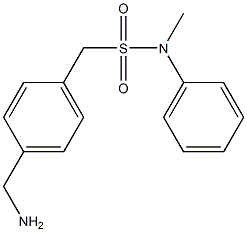 1-[4-(aminomethyl)phenyl]-N-methyl-N-phenylmethanesulfonamide Struktur