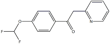 1-[4-(difluoromethoxy)phenyl]-2-(pyridin-2-yl)ethan-1-one Struktur