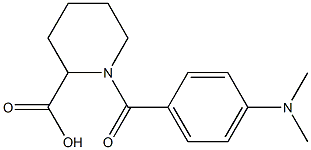 1-[4-(dimethylamino)benzoyl]piperidine-2-carboxylic acid Struktur