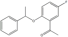 1-[5-fluoro-2-(1-phenylethoxy)phenyl]ethan-1-one Struktur