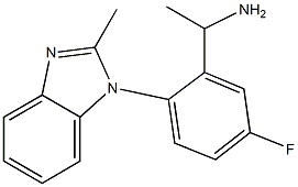 1-[5-fluoro-2-(2-methyl-1H-1,3-benzodiazol-1-yl)phenyl]ethan-1-amine Struktur