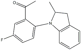 1-[5-fluoro-2-(2-methyl-2,3-dihydro-1H-indol-1-yl)phenyl]ethan-1-one Struktur