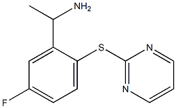 1-[5-fluoro-2-(pyrimidin-2-ylsulfanyl)phenyl]ethan-1-amine Struktur