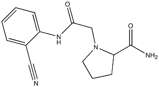 1-{[(2-cyanophenyl)carbamoyl]methyl}pyrrolidine-2-carboxamide Struktur