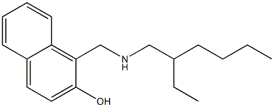 1-{[(2-ethylhexyl)amino]methyl}naphthalen-2-ol Struktur