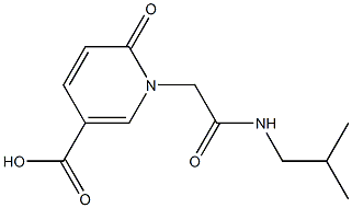 1-{[(2-methylpropyl)carbamoyl]methyl}-6-oxo-1,6-dihydropyridine-3-carboxylic acid Struktur