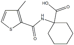 1-{[(3-methylthien-2-yl)carbonyl]amino}cyclohexanecarboxylic acid Struktur