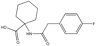 1-{[(4-fluorophenyl)acetyl]amino}cyclohexanecarboxylic acid Struktur