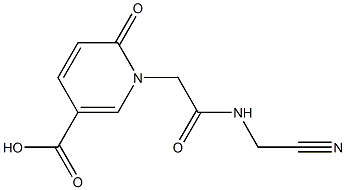 1-{[(cyanomethyl)carbamoyl]methyl}-6-oxo-1,6-dihydropyridine-3-carboxylic acid Struktur