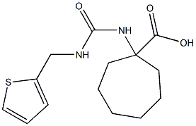 1-{[(thiophen-2-ylmethyl)carbamoyl]amino}cycloheptane-1-carboxylic acid Struktur