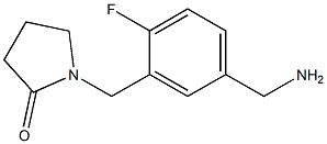 1-{[5-(aminomethyl)-2-fluorophenyl]methyl}pyrrolidin-2-one Struktur